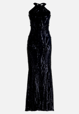 Abendkleid im Glitzer-Look / Vorderseite