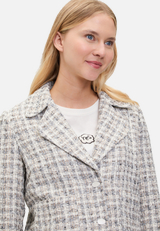 Tweedblazer mit aufgesetzten Taschen / Detailbild