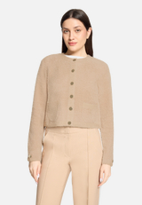 Strick-Cardigan mit aufgesetzten Taschen / Modellfoto Vorderseite
