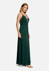 Abendkleid mit Lurexfaden / Modellfoto Vorderseite (Outfit)