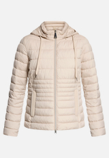 Steppjacke leicht mit abnehmbarer Kapuze / Vorderseite
