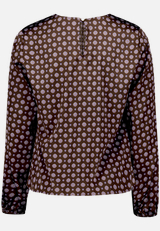 Satin-Bluse mit Print. / Rückseite