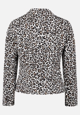 Kurzblazer mit Animalprint / Rückseite