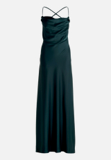 Abendkleid mit Wasserfallausschnitt / Vorderseite
