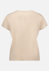 T-Shirt  aus Crêpe-Stoff mit V-Ausschnitt  / Rückseite