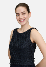 Cocktailkleid mit Plissee / Detailbild