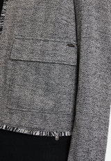 Jerseyjacke mit Fransen / Detailbild