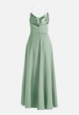 Abendkleid mit Volant / Rückseite