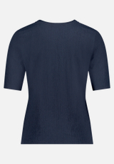 Strukturshirt mit Rundhalsausschnitt / Rückseite