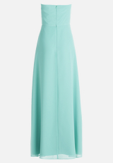 Abendkleid mit Wasserfallausschnitt / Rückseite