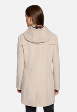 Dufflecoat mit Kapuze / Modellfoto Rückseite