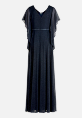 Abendkleid im Glitzer-Look / Rückseite
