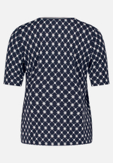 Basic Shirt mit Rippbündchen / Rückseite