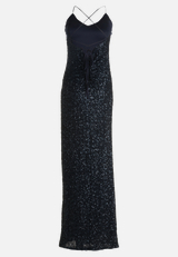 Abendkleid figurbetont / Rückseite
