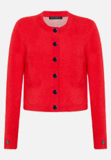 Strick-Cardigan mit aufgesetzten Taschen / Vorderseite
