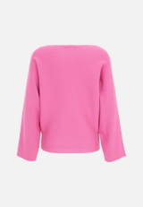 Strickpullover mit U-Bootausschnitt / Rückseite