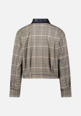 Karo-Jacke mit Knopfleiste / Rückseite