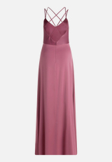 Abendkleid mit V-Ausschnitt / Rückseite