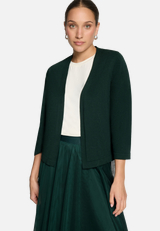Feintrickjacke kurz 3/4 Arm / Modellfoto Vorderseite