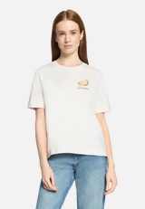 Baumwollshirt mit Rundhalsausschnitt / Modellfoto Vorderseite