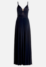 Abendkleid mit Lurexfaden / Rückseite