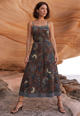 Maxikleid mit floralem Muster  / Imagebild