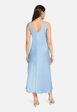 Abendkleid mit breiten Trägern / Modellfoto Rückseite