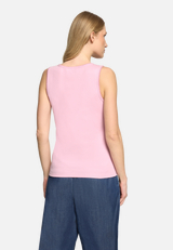 Basic-Top mit Rundhalsausschnitt / Modellfoto Rückseite