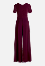 Jumpsuit mit Wasserfallausschnitt / Rückseite