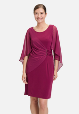 Cocktailkleid mit Raffung / Modellfoto Vorderseite
