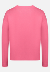 Feinstrickpullover mit Seitenschlitzen / Rückseite