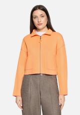 Strick-Cardigan mit Stehkragen / Modellfoto Vorderseite