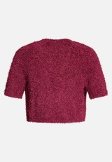 Sommer-Strickjacke mit Effektgarn / Rückseite
