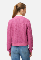 Boucè Jacke mit Reißverschluss / Modellfoto Rückseite