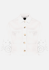 Blazer-Jacke  mit Lochmuster / Vorderseite