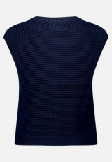 Grobstrickjacke ohne Arm / Rückseite