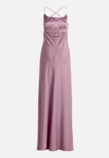 Abendkleid mit Wasserfallausschnitt / Rückseite