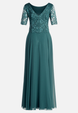 Abendkleid mit Spitze / Rückseite