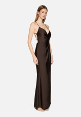 Abendkleid rückenfrei / Modellfoto Vorderseite (Outfit)