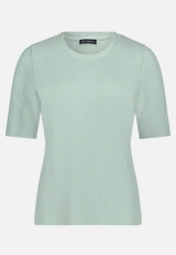 Strukturshirt mit Rundhalsausschnitt / Vorderseite