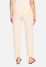 Leinenhose unifarben / Modellfoto Rückseite