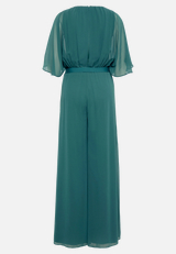 Jumpsuit mit Bindegürtel / Rückseite