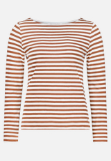 Ringelshirt mit U-Boot-Ausschnitt / Vorderseite