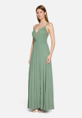 Abendkleid mit Lurexfaden / Modellfoto Vorderseite (Outfit)