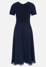 Cocktailkleid im Glitzer-Look / Rückseite