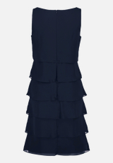 Cocktailkleid mit Volant / Rückseite