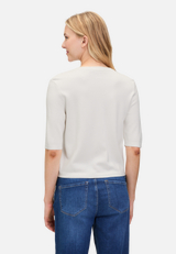 Strick-Cardigan mit Knopfleiste / Modellfoto Rückseite