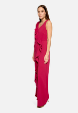 Jumpsuit mit Volant / Modellfoto Vorderseite (Outfit)