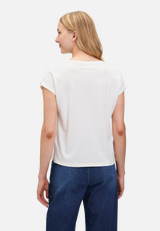 Baumwollshirt mit Ärmelaufschlag / Modellfoto Rückseite