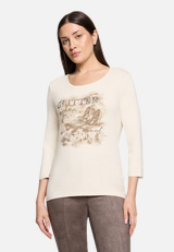 Basic Shirt mit Placement / Modellfoto Vorderseite